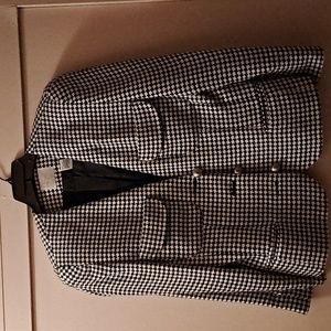 NEW BLACK & WHITE CROP SUIT JACKET 8 20 12